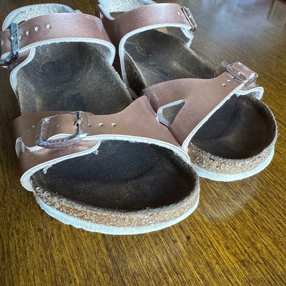 Birkenstock Rio Kids Rose Gold Sandals Sz 30/US 12-12.5 - Picture 5 of 9